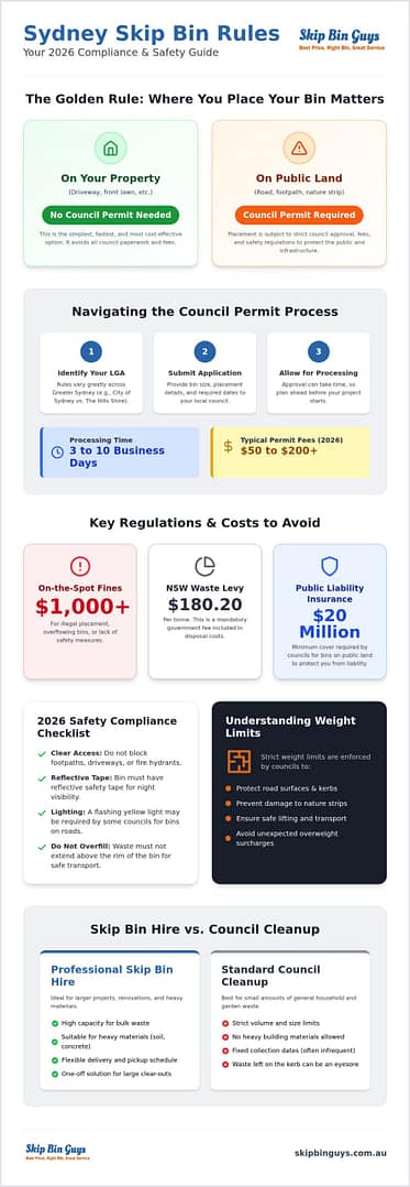 Sydney Council Skip Bin Rules: The 2026 Homeowner’s Compliance Guide