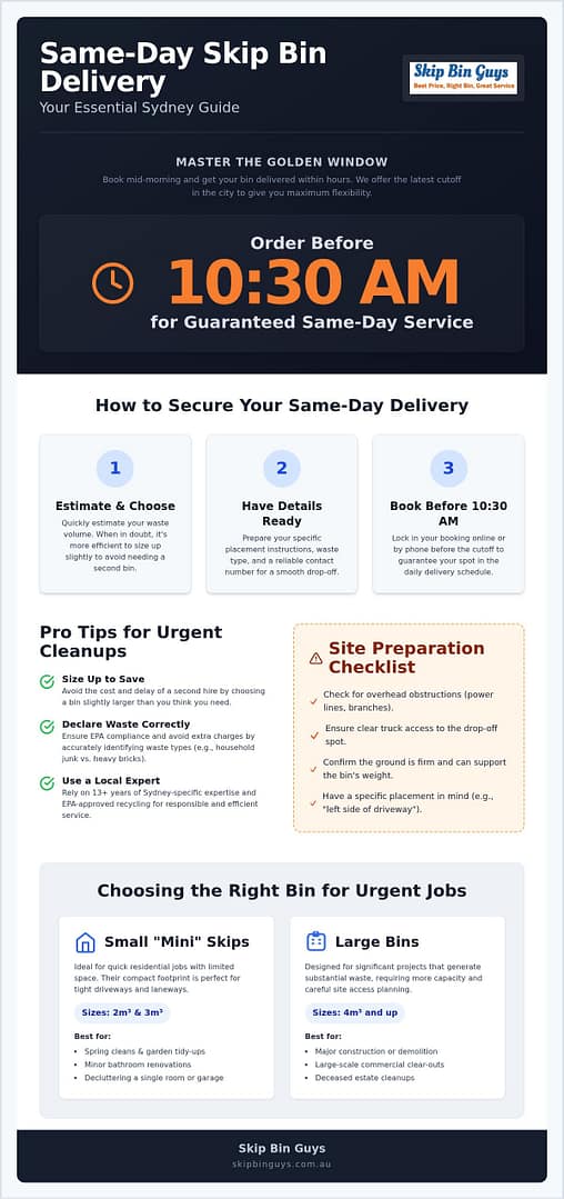 Same Day Skip Bin Delivery Sydney: Your 2026 Guide to Fast Waste Removal