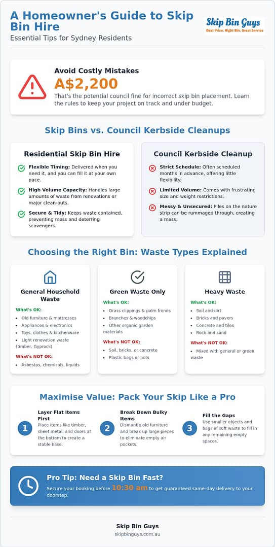Residential Skip Bin Hire Sydney: The Complete 2026 Homeowner's Guide